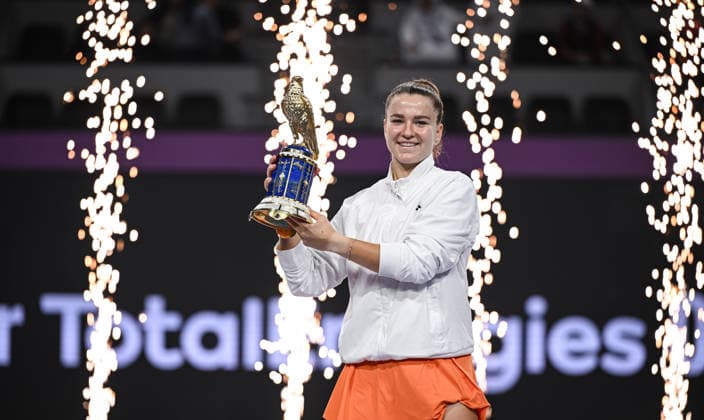 Qatar TotalEnergies Open 2026 Final, victory ceremony, winner Karolina Muchova CZE Karolina Muchova CZE