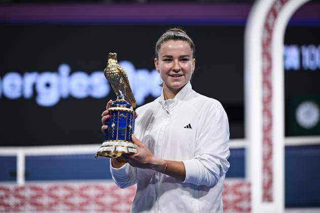 Qatar TotalEnergies Open 2026 Final, victory ceremony, winner Karolina Muchova CZE Karolina Muchova CZE