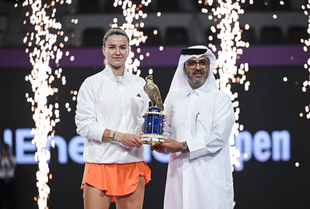 Qatar TotalEnergies Open 2026 Final, victory ceremony, winner Karolina Muchova CZE Karolina Muchova CZE