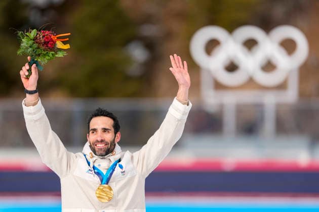 Winter Olympics in Milan Cortina 2026 Anterselva, Italy 20260215 Martin Fourcade of France receives the gold medal during a special ceremony for the redistribution of Olympic medals during the Milan Cortina 2026 Winter Olympics Photo Heiko Junge NTB Anterselva Italy EDITORIAL USE ONLY RESTRICTED USE FOR BETTING COMPANIES  Copyright: xHeikoxJungex xNTBx