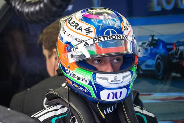 Andrea Kimi Antonelli ITA, Mercedes AMG Petronas F1 Team, 12 BHR, Formula 1 World Championship, Formula 1 testing, Bahrain international Circuit, 13 02 2026 BHR, Formula 1 World Championship, Formula 1 testing, Bahrain international Circuit, 13 02 2026 Copyright: xEibner-Pressefoto ThomasxFuesslerx EP_TFR