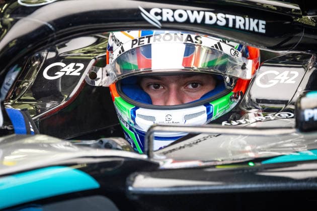 Andrea Kimi Antonelli ITA, Mercedes AMG Petronas F1 Team, 12 BHR, Formula 1 World Championship, Formula 1 testing, Bahrain international Circuit, 13 02 2026 BHR, Formula 1 World Championship, Formula 1 testing, Bahrain international Circuit, 13 02 2026 Copyright: xEibner-Pressefoto ThomasxFuesslerx EP_TFR
