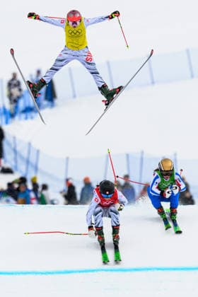 260220 Talina Gantenbein of Switzerland, Jade Grillet Aubert of France and Sixtine Cousin of Switzerland competes in women s freestyle skiing ski cross small final during day 14 of the 2026 Winter Olympics on February 20, 2026 in Livigno Photo Vegard Grott BILDBYRAN kod VG VG0888 bbeng olympic games olympics winter olympics os ol olympiska spel vinter os olympiske leker milano cortina 2026 milan cortina 2026 milano cortina 2026 olympic games milano cortina 2026 winter olympic games milano cortina os milano cortina ol vinter ol ski cross freestyle skiing skicross dam  Copyright: VEGARDxGRoTT BB260220VG053