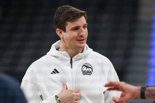 Pedro Calles Alba Berlin, Head Coach , GER, Alba Berlin, Training, Basketball, BBL Pokal, BMW TOP FOUR, Season 2025 2026, 20 02 2026, GER, Alba Berlin, Training, Basketball, BBL Pokal, BMW TOP FOUR, Season 2025 2026, 20 02 2026 Muenchen Copyright: xEibner-Pressefoto JennixMaulx EP_JML
