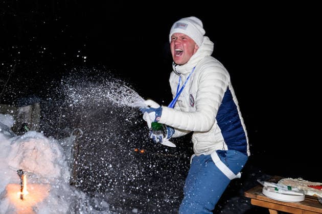 260220 Johannes Dale Skjevdal of Norway of the Norwegian national biathlon team at a medal celebration during day 14 of the 2026 Winter Olympics on February 20, 2026 in Anterselva Photo Mathias Bergeld BILDBYRAN code MB MB1340 biathlon biathlon biathlon olympic games olympics olympics winter olympics os ol olympiska spel vinter os olympiske leker milano cortina 2026 milan cortina 2026 milano cortina 2026 olympic games milano cortina 2026 winter olympic games milano cortina os milano cortina ol vinter ol 14 bbeng norge norway jubel  Copyright: MATHIASxBERGELD BB260220MB122