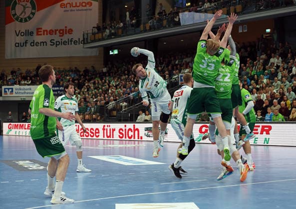 20 02 2026, xovx, Handball Daikin Handball Bundesliga, HSG Wetzlar SC DHfK Leipzig v l Dominik Mappes HSG Wetzlar , Dean Bombac SC DHfK Leipzig , Franz Semper SC DHfK Leipzig , William Bogojevic SC DHfK Leipzig , Georg Löwen HSG Wetzlar , Jona Schoch HSG Wetzlar , Josip Simic HSG Wetzlar , Stefan Cavor HSG Wetzlar Wetzlar Buderus Arena Hessen Germany EN
