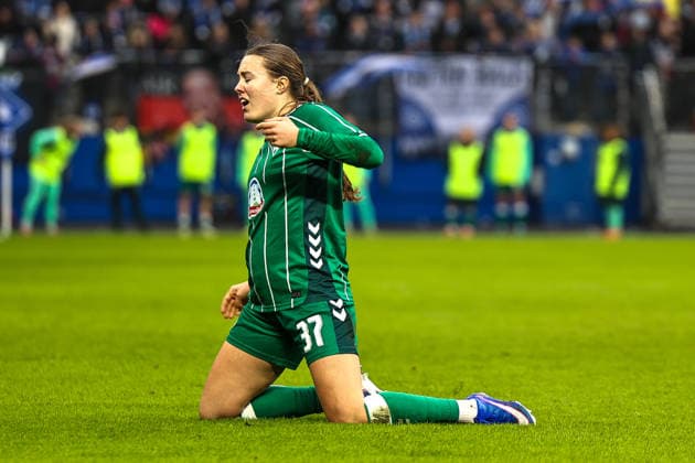 Germany Soccer, Google Pixel Womens Bundesliga 2025 26, 19 Matchday SV Werder Bremen vs Hamburger SV Volksparkstadion Hamburg Mara Alber SV Werder Bremen, 37 Facial expression, facial expression, emotion Copyright: xSümeyyexAkcöltekinx