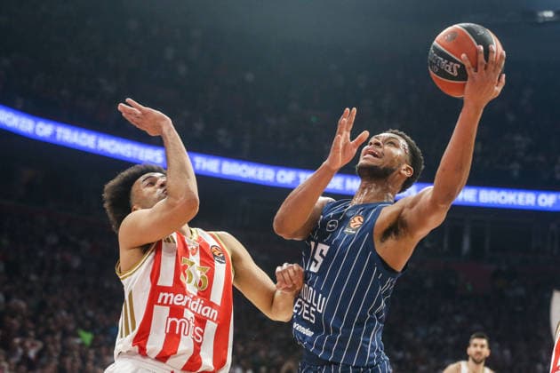 Crvena Zvezda v Anadolu Efes - Euroleague BELGRADE, SERBIA - FEBRUARY 25: Players in action during Euroleague basketball match between Crvena Zvezda and Anadolu Efes in Belgrade, Serbia on February 25, 2026. Filip Stevanovic Anadolu Belgrade Serbia. Editorial use only. Please get in touch for any other usage. Copyright: x2026xAnadoluxFilipxStevanovicx