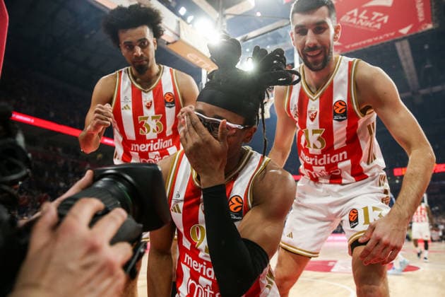 Crvena Zvezda v Anadolu Efes - Euroleague BELGRADE, SERBIA - FEBRUARY 25: Players in action during Euroleague basketball match between Crvena Zvezda and Anadolu Efes in Belgrade, Serbia on February 25, 2026. Filip Stevanovic Anadolu Belgrade Serbia. Editorial use only. Please get in touch for any other usage. Copyright: x2026xAnadoluxFilipxStevanovicx
