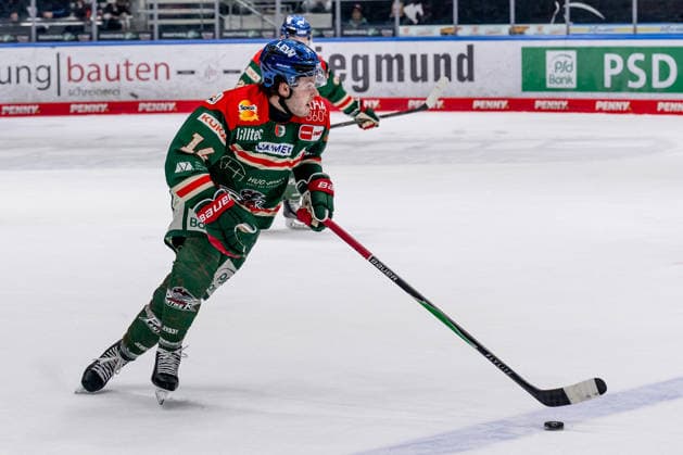 Donald D J Busdeker Augsburger Panther, 14 GER, Augsburger Panther vs EHC Red Bull Muenchen, Ice Hockey, DEL, 46 Matchday, Season 2025 2026, 27 02 2026 GER, Augsburger Panther vs EHC Red Bull Muenchen, Ice Hockey, DEL, 46 Matchday, Season 2025 2026, 27 02 2026 Augsburg Copyright: xEibner-Pressefoto HeikexFeinerx EP_HFR