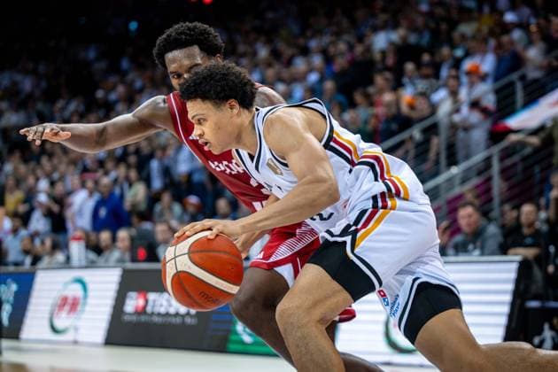 Basketball Bonn 01 03 2026 FIBA Basketball World Cup 2027 European Qualifiers Germany GER Croatia CRO Jack Kayil Germany, No 02 Jaleen Smith Croatia, No 03