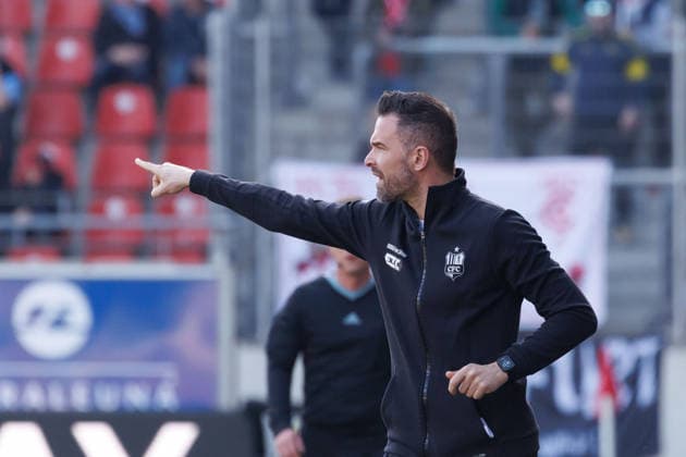 Coach Benjamin Duda CFC , Hallescher FC vs Chemnitzer FC, Soccer, Regionalliga Nordost, 25 Matchday, Season 2025 26, 07 03 2026 Halle Leuna Chemie Stadion ST Germany