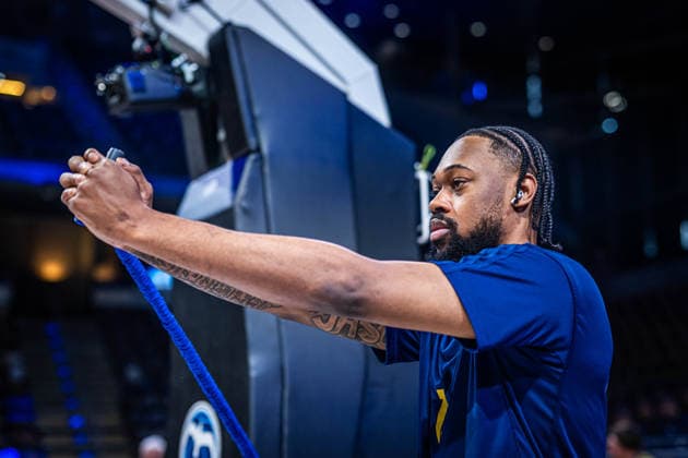 Basketball Berlin 08 03 2026 Season 2025 2026 EasyCredit BBL 1 Bundesliga Men, Men Alba Berlin Fitness First Würzburg Baskets J wan Roberts Alba Berlin, No 13