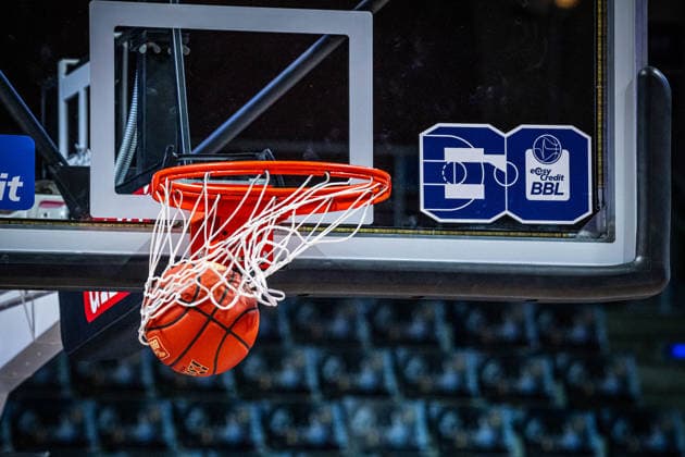 Basketball Berlin 08 03 2026 Season 2025 2026 EasyCredit BBL 1 Bundesliga Men, Men Alba Berlin Fitness First Würzburg Baskets 60 years BBL
