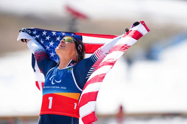 VAL DI FIEMME, ITALY 20260310 USA s Oksana Masters takes gold in the women s cross country skiing, sitting sprint, at the Tesero Cross Country Skiing Stadium in Val di Fiemme, Italy VAL DI FIEMME ITALY x10500x  Copyright: xOscarxOlsson ParasportxSverigex TTx PARALYMPICS 2026 CROSS-COUNTRY SKIING