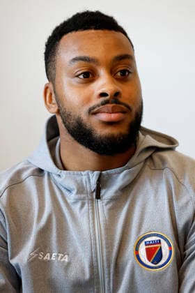 Weißenthurm, Germany, 10 03 2026 FC Cosmos Koblenz Interview with goalkeeper Josue DUVERGER FC Cosmos Koblenz in the offices of FC Cosmos Koblenz in Weißenthurm The goalkeeper of the Oberliga club is also the goalkeeper of the Haiti national football team and will represent his country at the FIFA World Cup in the USA