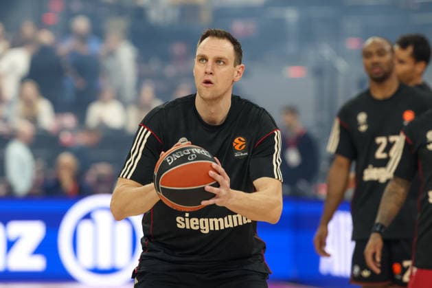 Johannes Voigtmann FC Bayern Basketball, 07 warming up before the game, GER, FC Bayern Basketball vs Anadolu Efes Istanbul, Basketball, Euroleague, Matchday 31, Season 2025 2026, 12 03 2026, GER, FC Bayern Basketball vs Anadolu Efes Istanbul, Basketball, Euroleague, Matchday 31, Season 2025 2026, 12 03 2026 Munich Copyright: xEibner-Pressefoto JennixMaulx EP_JML
