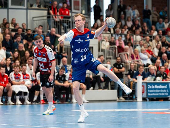 Sascha Pfattheicher HBW Balingen Weilstetten, 30 on seven-meter penalty HSG Nordhorn Lingen vs HBW Balingen Weilstetten , Handball, 2 Bundesliga, Matchday 23, Season 2025 2026, 08 03 2026 HSG Nordhorn Lingen vs HBW Balingen Weilstetten , Handball, 2 Bundesliga, Matchday 23, Season 2025 2026, 08 03 2026 Nordhorn Copyright: xEibner-Pressefoto DamianxKruczynx EP_DKI