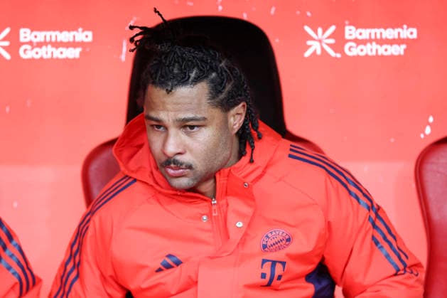 Serge Gnabry FC Bayern München looks on during the Bundesliga match between Bayer 04 Leverkusen and FC Bayern München, BayArena on March 14, 2026 in Leverkusen, Germany Photo by Oliver Kaelke DeFodi Images Serge Gnabry FC Bayern München looks on during the Bundesliga match between Bayer 04 Leverkusen and FC Bayern München at BayArena on March 14, 2026 in Leverkusen, Germany Photo by Oliver Kaelke DeFodi Images DFL regulations prohibit any use of photographs as image sequences and or quasi video Photo by Oliver Kaelke DeFodi Images