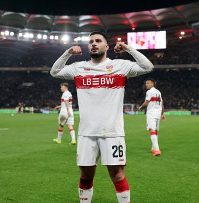 15 03 26 VfB Stuttgart RB Leipzig Germany, Stuttgart, 15 03 2026, Football, Bundesliga, Season 2025 2026, VfB Stuttgart RB Leipzig Deniz Undav VfB Stuttgart Jubel Tor 1 0 Undav