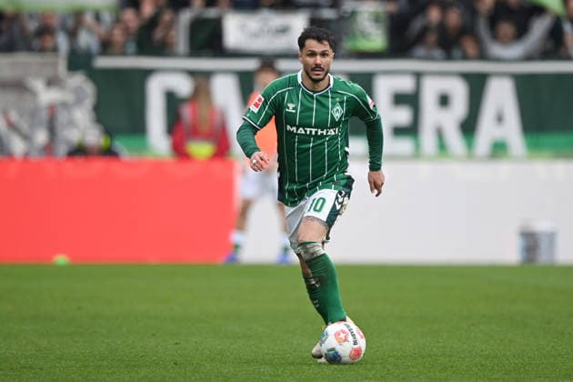 Leonardo BITTENCOURT HB action, single action Football 1 Bundesliga season 2025 2026, 26 Matchday, Spieltag26, matchday26, SV Werder Bremen HB 1 FSV Mainz 05 MZ 0 2 on 15 03 2026 at Weserstadion Bremen Germany DFL regulations prohibit any use of photographs as image sequences and or quasi video Â
