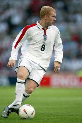 England V Slovakia, UEFA European Championships Qualifying Match Paul Scholes of England on the ball during the UEFA European Championships Qualifying Match match between England and Slovakia at Riverside Stadium on June 11, 2003 in Middlesbrough, England. Middlesbrough Riverside Stadium England United Kingdom Copyright: xAllstarxPicturexLibraryxLtdx