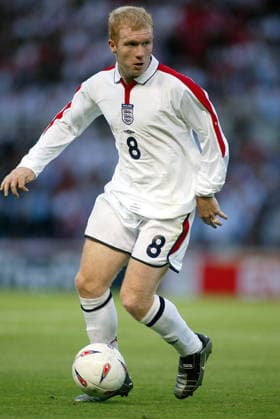 England V Slovakia, UEFA European Championships Qualifying Match Paul Scholes of England on the ball during the UEFA European Championships Qualifying Match match between England and Slovakia at Riverside Stadium on June 11, 2003 in Middlesbrough, England. Middlesbrough Riverside Stadium England United Kingdom Copyright: xAllstarxPicturexLibraryxLtdx
