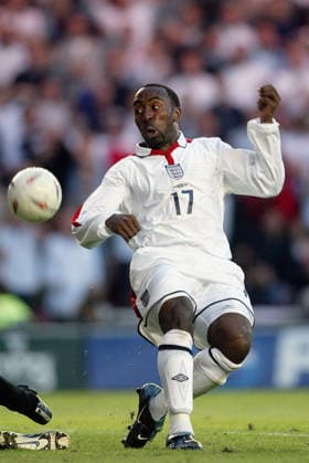 England V Slovakia, UEFA European Championships Qualifying Match Darius Vassell of England on the ball during the UEFA European Championships Qualifying Match match between England and Slovakia at Riverside Stadium on June 11, 2003 in Middlesbrough, England. Middlesbrough Riverside Stadium England United Kingdom Copyright: xAllstarxPicturexLibraryxLtdx