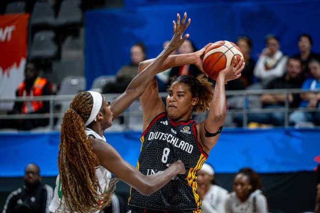 Basketball Villeurbanne 17 03 2026 Wommen™s Basketball World Cup 2026 Qualifying Tournament Nigeria NIG Germany GER Nyara Sabally Germany, No 08