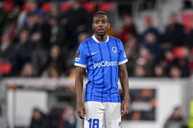 Joris Kayembe KRC Genk Looks on during the UEFA Europa League 2025 26 Round of 16 Second Leg match between SC Freiburg and KRC Genk at Stadion am Wolfswinkel on March 19, 2026 in Freiburg im Breisgau, Germany Photo by Harry Langer DeFodi Images