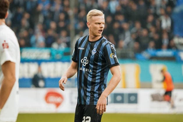 Germany Soccer 3 League 2025 2026 , 30 Matchday SV Waldhof Mannheim vs FC Erzgebirge Aue Carl Benz Stadion Mannheim Janne Sietan SV Waldhof Mannheim, 22 Gesture, Gesture, Facial expression, Cut-out, Portrait Copyright: xBennetxLongx