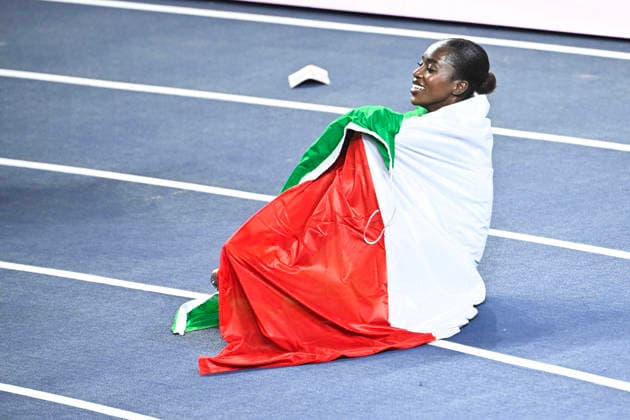 Italy s Zaynab Dosso wins gold in the women s 60m at the World Athletics Indoor Championships at the Kujawsko Pomorska Arena in Torun, Poland, March 21, 2026 TORUN POLAND x10080x  Copyright: xFredrikxSandberg TTx WORLD ATHLETICS INDOOR CHAMPIONSHIPS 2026