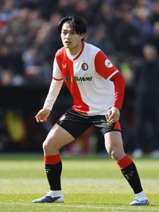 ROTTERDAM - Ayase Ueda of Feyenoord during the Dutch Eredivisie match between Feyenoord and AFC Ajax at Feyenoord stadium De Kuip on March 22, 2026 in Rotterdam, the Netherlands. MAURICE VAN STEEN ANP Eredivisie 2025-2026 xVIxANPxSportx xMauricexvanxSteenxIVx 554074790 originalFilename: 554074790