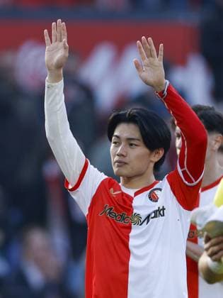 ROTTERDAM - Ayase Ueda of Feyenoord during the Dutch Eredivisie match between Feyenoord and AFC Ajax at Feyenoord stadium De Kuip on March 22, 2026 in Rotterdam, the Netherlands. MAURICE VAN STEEN ANP Eredivisie 2025-2026 xVIxANPxSportx xMauricexvanxSteenxIVx 554166122 originalFilename: 554166122