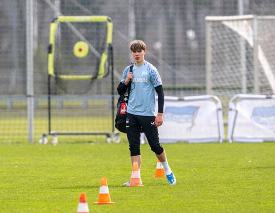 Soccer, Men, Season 2025 26, 2 Bundesliga, Hertha BSC, Training, Kennet Eichhorn Hertha BSC , 24 03 2026, Copyright: xSebastianxRäppold MatthiasxKochx