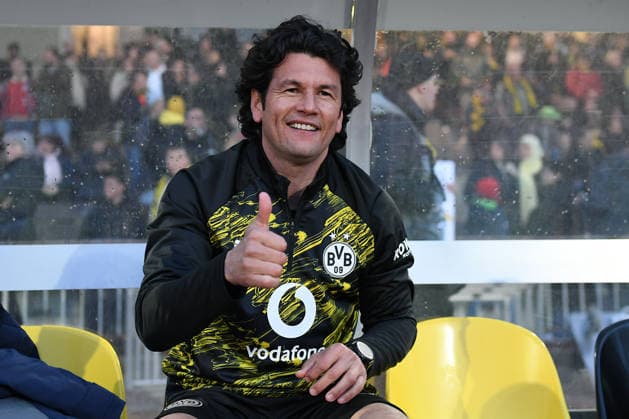 Soccer legends match Borussia Dortmund Benfica Lisbon on 25 03 2026 at the Rote Erde stadium in Dortmund Nelson Valdez Dortmund xRx