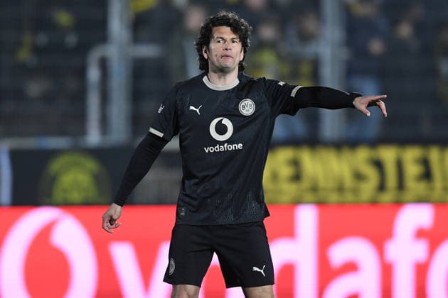 Soccer legends match Borussia Dortmund Benfica Lisbon on 25 03 2026 at the Rote Erde stadium in Dortmund Nelson Valdez Dortmund xRx