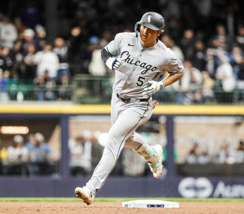 Chicago White Sox first baseman Munetaka Murakami runs the bases after hitting a home run in the fourth inning of the MLB, Baseball Herren, USA game between the Chicago White Sox and the Milwaukee Brewers at American Family Field in Milwaukee, Wisconsin on Saturday, March 28, 2026. MIL20260328819 TANNENxMAURY