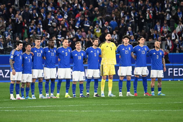 Soccer, FIFA World Cup, WM, Weltmeisterschaft, Fussball 2026 match between Italy-North Ireland Italy team players pose for a group photo during playoff qualifier Fifa World Cup 2026 match between Italy-North Ireland at the gewiss stadium, Italy, March 26th, 2026. Imago-Images Emmefoto Copyright: xImago-Images Emmefotox