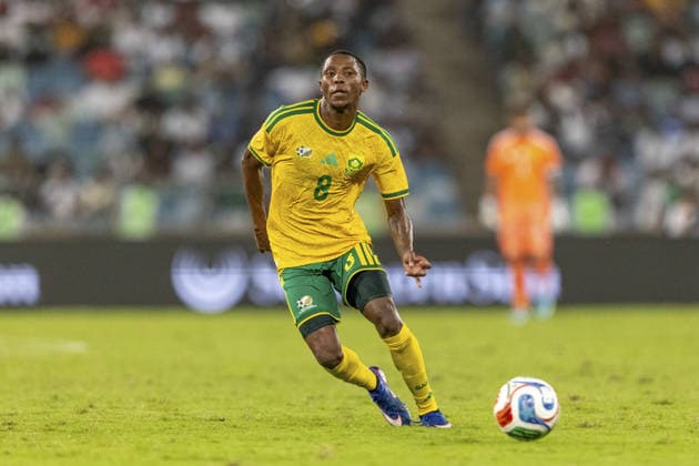 Tshepang Moremi of South Africa during the International Friendly, Länderspiel, Nationalmannschaft between South Africa and Panama, held as part of preparations for the 2026 World Cup, at Moses Mabhida Stadium in Durban on 27 March 2026. Photo: Sportzpics Copyright: xSportzpicsx xSportsxPressxPhotox Sportspressphoto_SPR122204