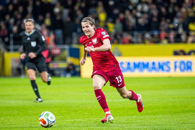 31.03.2026 SZTOKHOLM, STRAWBERRY ARENA, PILKA NOZNA (FOOTBALL) ELIMINACJE MISTRZOSTW SWIATA FIFA 2026 ( FIFA World Cup, WM, Weltmeisterschaft, Fussball 26 UEFA Qualifiers ) FINAL BARAZY SZWECJA - POLSKA ( SWEDEN - POLAND ) NZ JAKUB KAMINSKI FOTO LUKASZ SKWIOT CYFRASPORT NEWSPIX.PL --- Newspix.pl  20260331CSLS0082