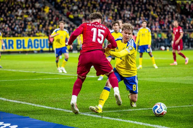 31.03.2026 SZTOKHOLM, STRAWBERRY ARENA, PILKA NOZNA (FOOTBALL) ELIMINACJE MISTRZOSTW SWIATA FIFA 2026 ( FIFA World Cup, WM, Weltmeisterschaft, Fussball 26 UEFA Qualifiers ) FINAL BARAZY SZWECJA - POLSKA ( SWEDEN - POLAND ) NZ OSKAR PIETUSZEWSKI FOTO LUKASZ SKWIOT CYFRASPORT NEWSPIX.PL --- Newspix.pl  20260331CSLS0096