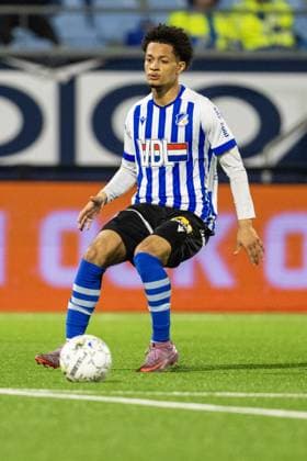 EINDHOVEN , 03-04-2026 , Jan Louwers Stadium , season 2025 2026 , Dutch Keukenkampioendivisie football , FC Eindhoven - De Graafschap , Picture shows FC Eindhoven player Owen Renfrum Eindhoven - Graafschap  x202818894x Copyright:
