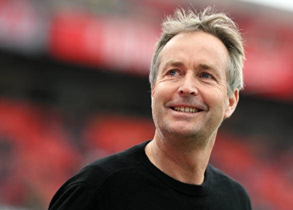 04 04 2026, xophax, Soccer 1 Bundesliga, Bayer 04 Leverkusen VfL Wolfsburg Coach Kaspar Hjulmand Bayer 04 DFL DFB REGULATIONS PROHIBIT ANY USE OF PHOTOGRAPHS as IMAGE SEQUENCES and or QUASI VIDEO Leverkusen