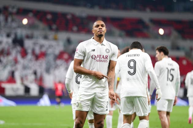 Qatar Football Qatar Stars League 2025 2026, Matchday 20 Al Rayyan vs Al Sadd Ahmad bin Ali Stadium , Doha Goal and goal celebration for Pedro Miguel Al Sadd, 2 Copyright: xOumaimaxSouaidix