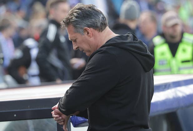 Watch Head Coach Alois Schwartz SC Preussen Muenster Football, Men, Season 2025 2026, 2 BL, Holstein Stadion, Holstein Kiel vs Preussen Muenster, 0 0 DFL REGULATIONS PROHIBIT ANY USE OF PHOTOGRAPHS AS IMAGE SEQUENCES AND OR QUASI VIDEO