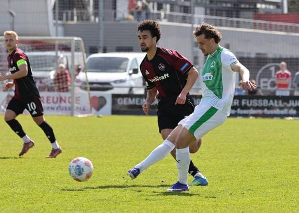 06 04 2026 Soccer Season 2025 2026 Regionalliga Bayern 27 Matchday 1 FC Nürnberg FCN II Club SpVgg Greuther Fürth II Kleeblatt U23 DaMa xdaxmax Ayoub Chaikhoun 18, 1 FC Nürnberg FCN II Marlon Fries 7, SpVgg Greuther Fürth II