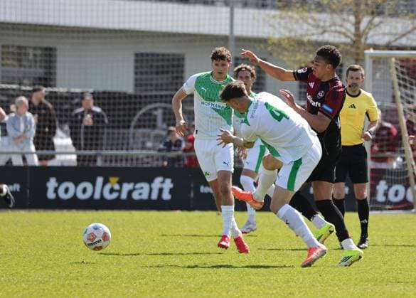 06 04 2026 Soccer Season 2025 2026 Regionalliga Bayern 27 Matchday 1 FC Nürnberg FCN II Club SpVgg Greuther Fürth II Kleeblatt U23 DaMa xdaxmax Noah König Koenig 4, SpVgg Greuther Fürth II Noah Maboulou 37, 1 FC Nürnberg FCN II