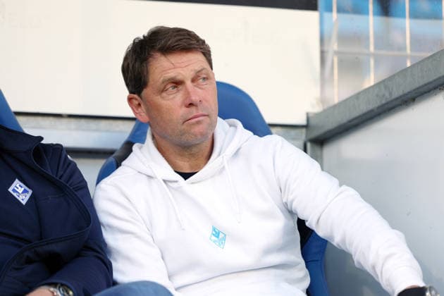 07 04 2026, xrekx, Fußball 3 Liga, SV Waldhof Mannheim TSG Hoffenheim U23 v l Luc Holtz Trainer SV Waldhof Mannheim DFL DFB REGULATIONS PROHIBIT ANY USE OF PHOTOGRAPHS as IMAGE SEQUENCES and or QUASI VIDEO Mannheim