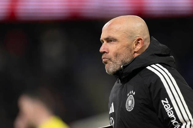 27 03 2026, friendly international football match, Switzerland Germany, at St Jakob Park stadium in Basel Switzerland Co coach Alfred Schreuder Germany